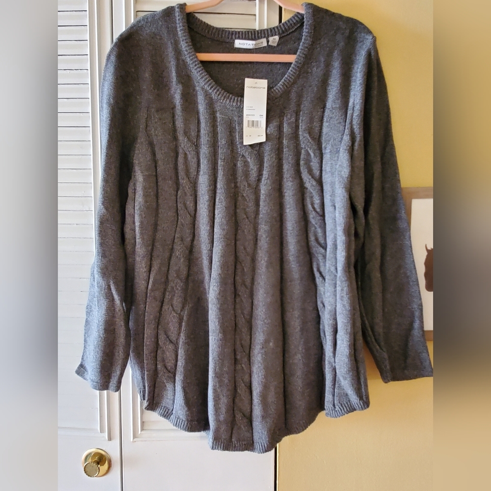 Notations sweater, brand new with tags